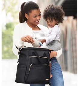 Skip Hop - MAINFRAME pelenkázó hátizsák babakocsihoz, fekete