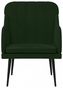 sötétzöld bársonyfotel 63 x 76 x 80 cm