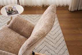 Hintaszék, relaxációs szék kordbársony kárpitozással, bézs-khaki színű