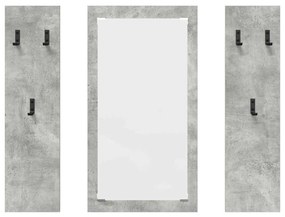 Fali Kabáthorog tárolóval Beton szürke 96 x 1.5 x 90 cm Faanyag