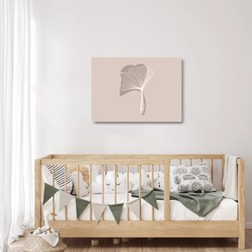 Üveg kép - Bézs színű levelek N⁰4 (70x50 cm)