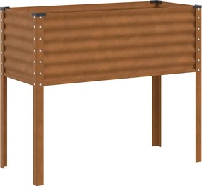vidaXL kerti virágláda 100 x 45 x 90 cm időjárásálló acélból