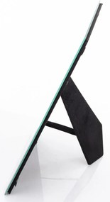 Letisztult bézs üveg keretes szögletes álló képkeret 25,5x20,5x1,5-12cm