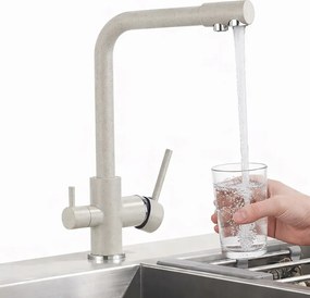 Krunn Konyhai csaptelep vízszűrőhöz Háromutas konyhai csaptelep Bézs