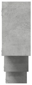 betonszürke szerelt fa fali polc 159 x 18 x 66 cm