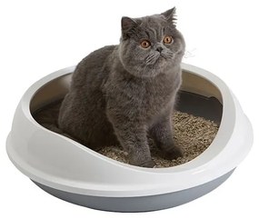 Fehér-szürke macskatoalett 49x55 cm Savic Figaro – Plaček Pet Products
