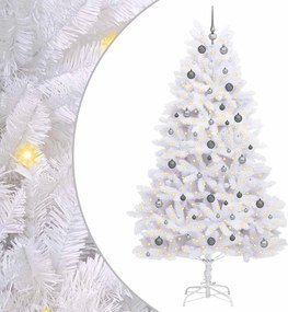 vidaXL Mű karácsonyfa Fehér 120 x 120 x 240 cm PVC és fém