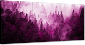 Vászonkép 120x60 Tájkép Rózsák Hegyek Köd