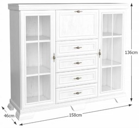 KORA KK7 komód, sosna andersen