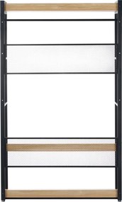Polcállvány polcokkal, tölgy/fekete, KILOS NEW TYP 2