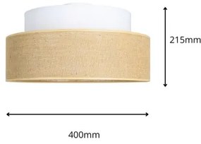 Mennyezeti lámpa BOHO 1xE27/60W/230V átm. 40 cm fehér/bézs