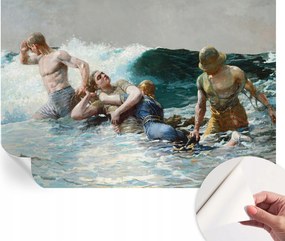 Öntapadós tapéta Divatos 3D fali ragasztóval Tengeri harc 152x104 cm