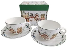 Karácsonyi porcelán csésze 270 ml 2 személyes Christmas Village