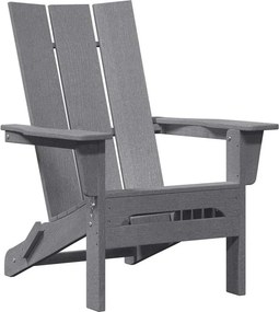 vidaXL Összecsukható Adirondack szék Világosszürke 80,5 x 74,5 x 92 cm