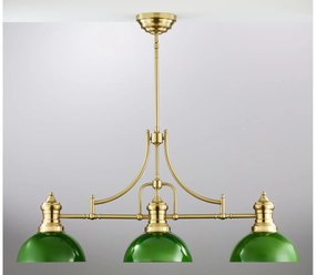 Jupiter 2074 - PLATINO rudas függeszték 3xE27/15W/230V zöld/arany