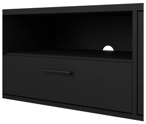 Fekete TV-állvány 177x38 cm Media – Tvilum