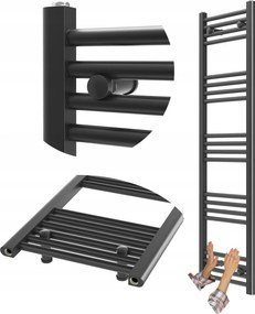 Fürdőszobai Radiátor Fekete Létra 40x140 cm Radiátor Modern Breno