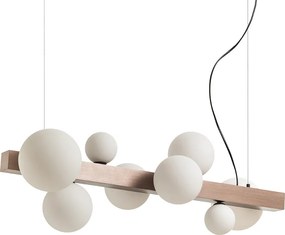 RENDL KASSANDRA závěsná opálové sklo/česaný bronz 230V G9 8x6W
