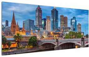 Melbourne város képe (120x50 cm)