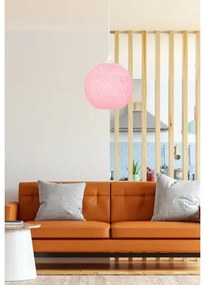 Csillár zsinóron JUTE 1xE27/60W/230V rózsaszín