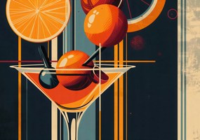 Poszter 66,5x46,5cm Koktél stílus