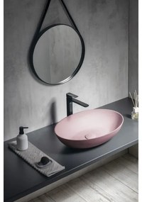 Sapho - FORMIGO 60×40 cm munkalapra helyezhető mosdó, beton/rózsaszín