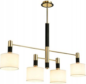 Aca Lighting fĂŒggesztĂ©k 4XE14 arany/fekete fĂ©m fehĂ©r lĂĄmpaernyĆ D100XH8