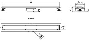 Mexen Flat 360 ° M22 forgó lineáris lefolyó 70 cm króm - 1029070-40