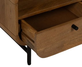 Natúr színű mangófa éjjeliszekrény Mahón – Ixia