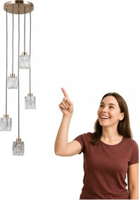 Függőlámpa Torno PND-40813-5R-HBR Italux