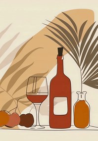 Poszter 68x98cm Bor a pálmafák mellett