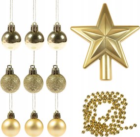 Karácsonyfadísz arany 11 db-os