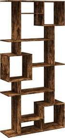 vidaXL füstös tölgy színű szerelt fa könyvszekrény 92 x 29 x 188 cm