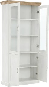 vitrines szekrény, északi sosna/vadtölgy, ROYAL W4D