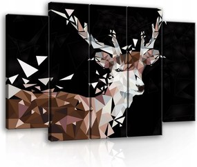 Vászonkép 150x100 Szarvas geometrikus low poly polip modern minimalizmus