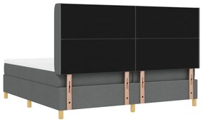 Ágykeret Mattal Sötétszürke 200x200 cm Szövet
