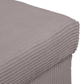 Szürke kordbársony puff Ariella – Ropez