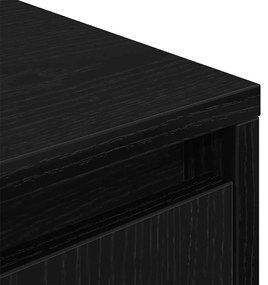 fekete tölgy TV-szekrény LED-világítással 193,5x41x50 cm