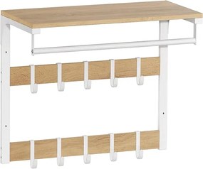 Akasztós fogas forgácslap Songmics fehér