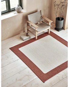 Téglavörös-krémszínű kültéri-beltéri szőnyeg 70x120 cm Ilda Brick – Pappelina