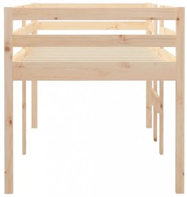 tömör fenyőfa magasított ágy 75x190 cm