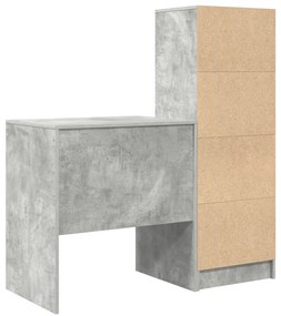 Tárolós Íróasztal Betongrey Forgácslap