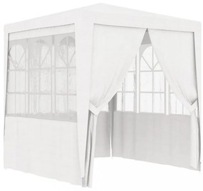 fehér rendezvénysátor oldalfalakkal 2 x 2 m 90 g/m²