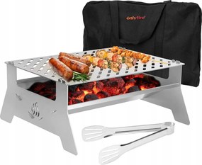 Onlyfire faszenes grillsütő rozsdamentes acél hordtáska
