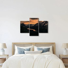 Egy tó képe a hegyek között (90x60 cm)