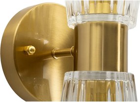 Aranyszínű üveg fali lámpa Prague – Mauro Ferretti