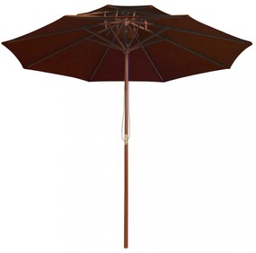 terrakotta kétszintes napernyő farúddal 270 cm