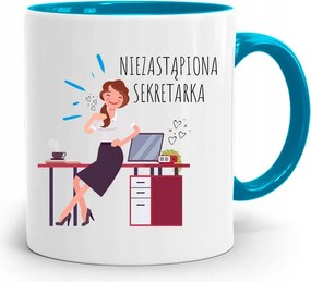 Kék Bögre Ajándék Titkárnőnek Titkárnő nyomott mintával