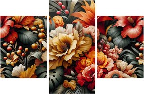 Kép - Narancs-vörös virágok (90x60 cm)
