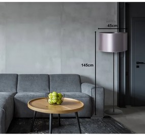 Duolla - Állólámpa CANNES 1xE27/15W/230V átm. 45 cm ezüst/fekete